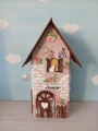 Dřevěný dekorativní domeček č.10  - 8 x 20 x 6 cm