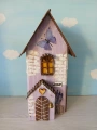 Dřevěný dekorativní domeček č.12  - 8 x 20 x 6 cm