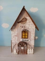 Dřevěný dekorativní domeček č.5 - 10 x 20 x 6 cm